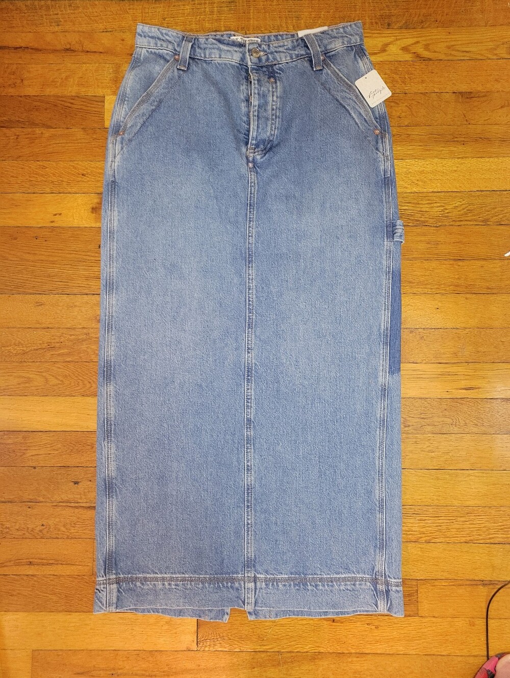 We The Free Francisco Denim Maxi Skirt Size 30 NWT
